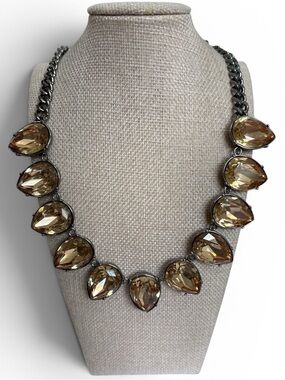 Simply Vera Vera Wang Gold Teardrop Crystal Statement Necklace